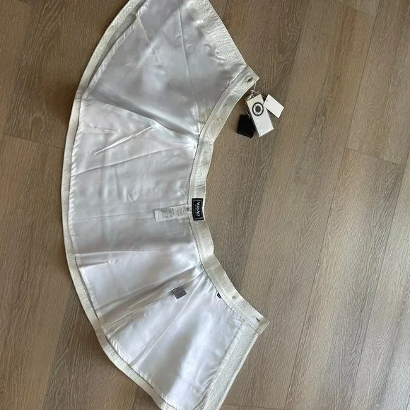 NWT Auc Versace Runway Alligator embossed Leather white Wrap Mini Skirt - Picture 10 of 17